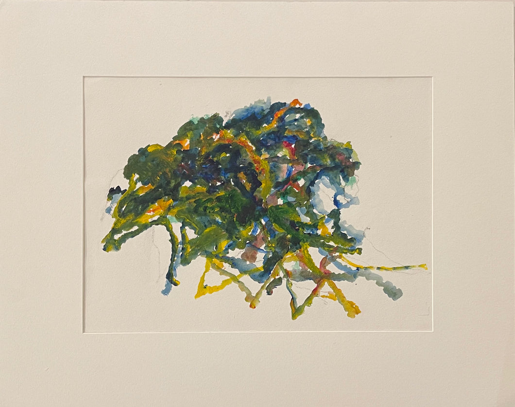 Alexandre Hollan, Arbre acrylique, Acrylique sur papier, 40 x 50 cm