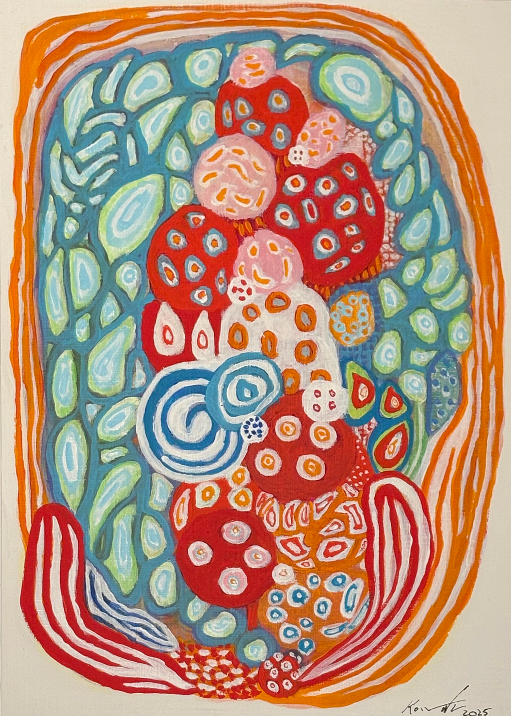 JEFF KOWATCH, Seignosse #7, Acrylic on dibond, H30 x L21 cm, 2025