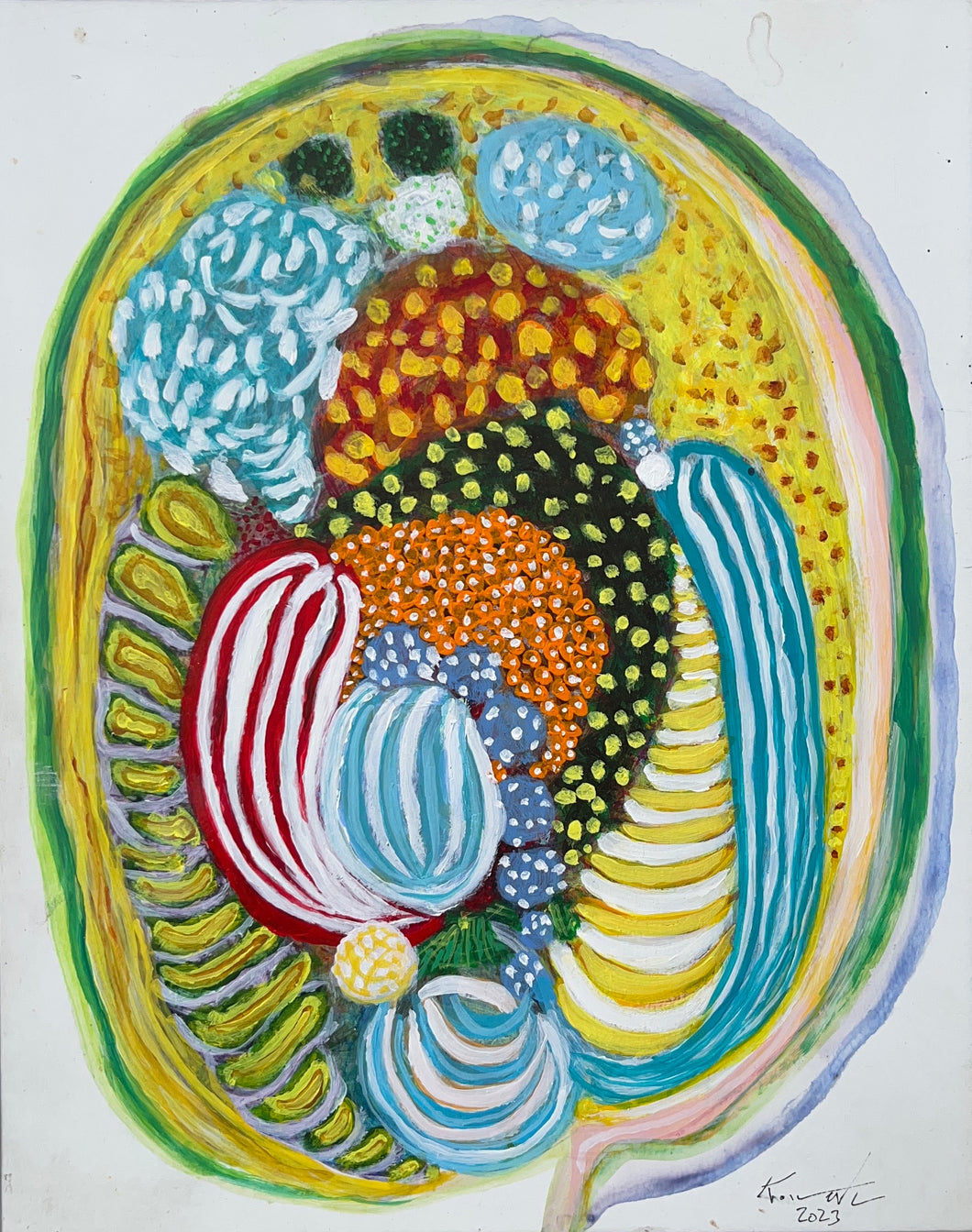Jeff Kowatch, Slice of Life #2, Acrylique sur dibond, 26,5 x 21 cm, 2023