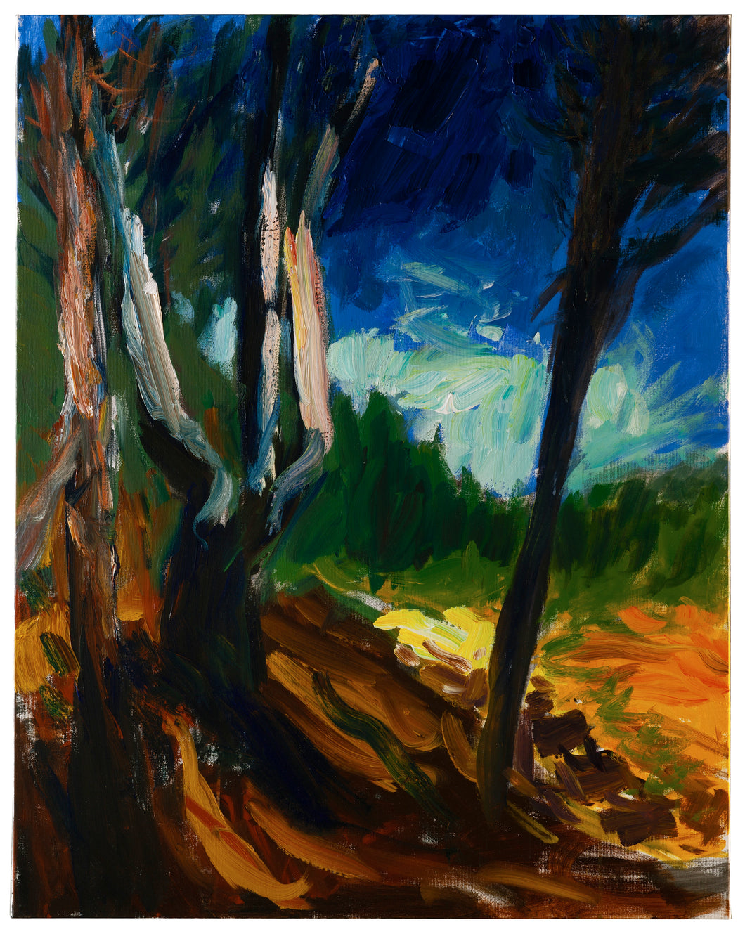 Patrice Giorda, L'orage II, acrylique sur toile, 92 x 73 cm, 2023