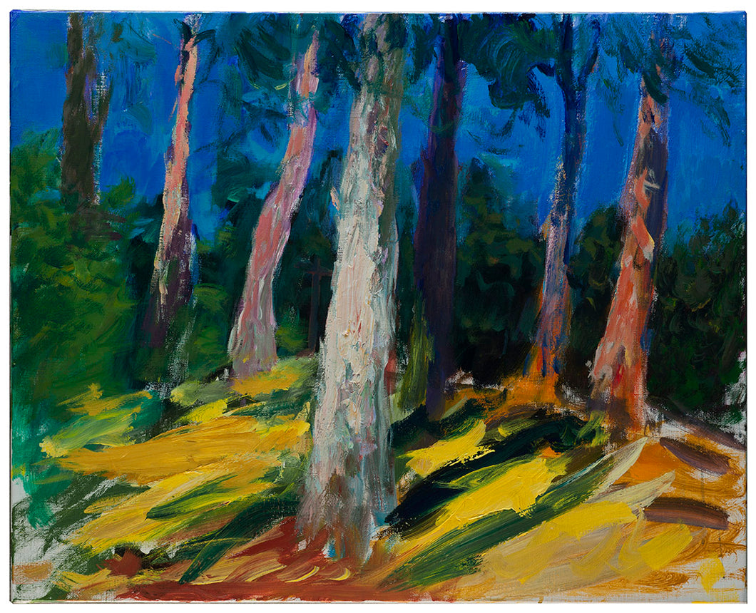 Patrice Giorda, Le mont Carmel, acrylique sur toile, 65 x 81 cm, 2023