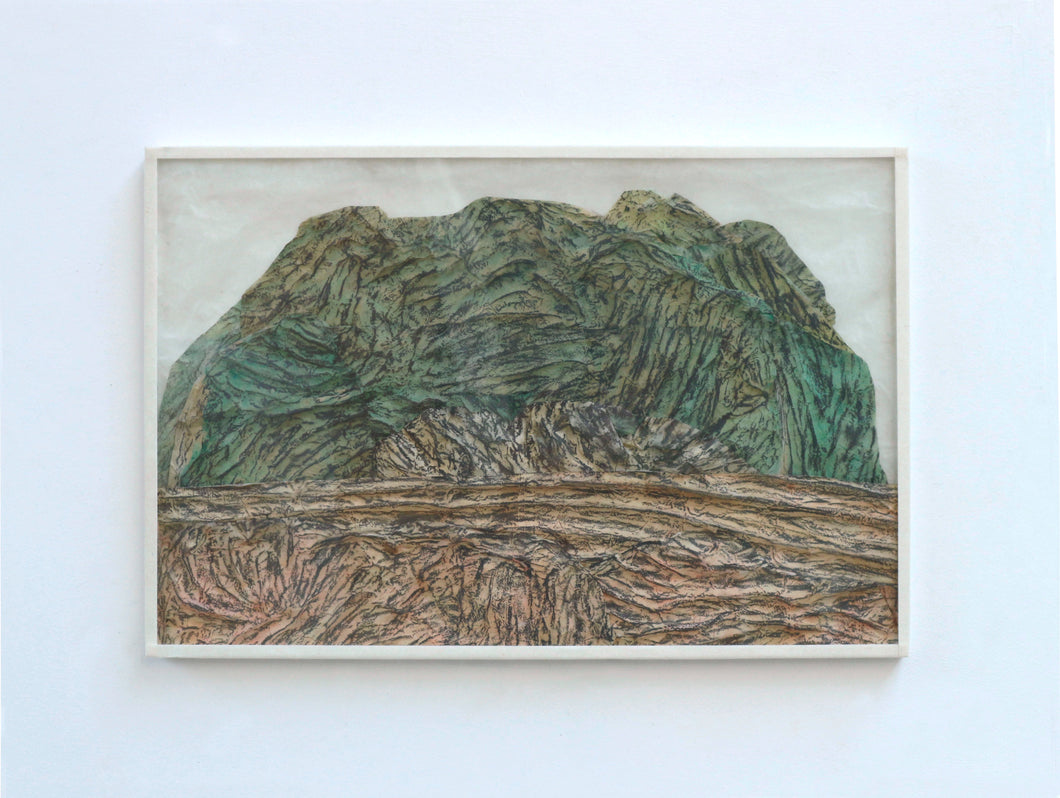 Valérie Novello, Petit paysage II, Papier du Japon, pastel, 37 x 56 cm, 2022
