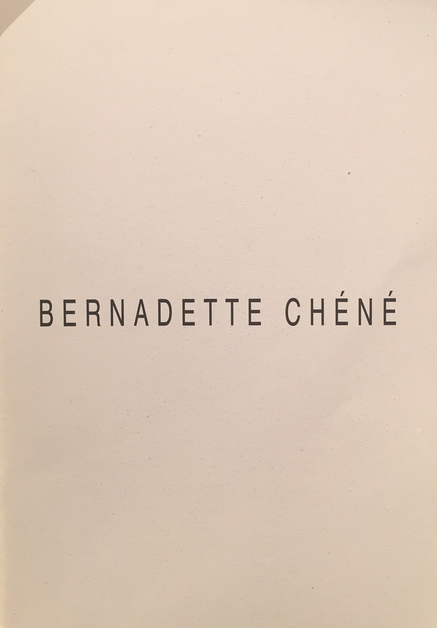 Bernadette Chéné. <i>Dans les fondations </i>. Edition Espace des Arts, 1992.