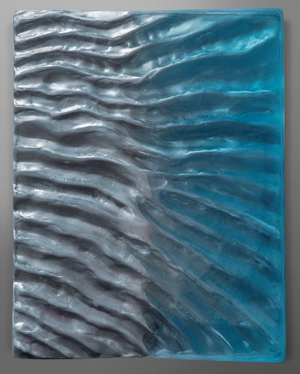 Catherine François, Waves 1, Aluminium/resin, H 45  x L 35 x P 3 cm, 2019