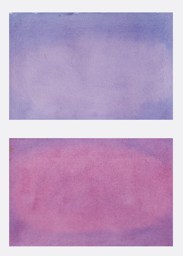 Alexandre Hollan, Rayonnement de couleur, Acrylique sur papier, 50 x 40 cm, 2021.